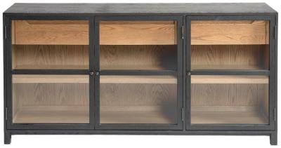 Product photograph of Dark Oak 3 Door 3 Drawer Sideboard from Choice Furniture Superstore