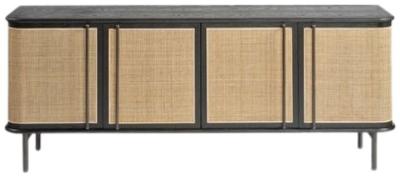 Product photograph of Dark Oak 4 Door Sideboard from Choice Furniture Superstore