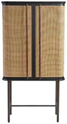 Product photograph of Crisal Decoracion Dark Oak Wood 2 Door Cabinet from Choice Furniture Superstore