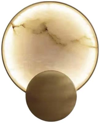Product photograph of Gold Marble Led Wall Light from Choice Furniture Superstore