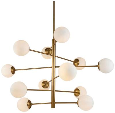 Gold Metal 12 Light Bulbs Pendant Lamp