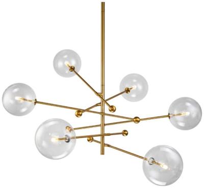 Product photograph of Gold Metal Crystal Ball Screens Pendant Lamp from Choice Furniture Superstore