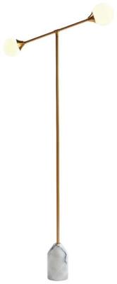 Product photograph of Gold Metal Floor Lamp from Choice Furniture Superstore