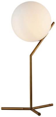 Gold Metal Handmade Blown Glass Ball Table Lamp