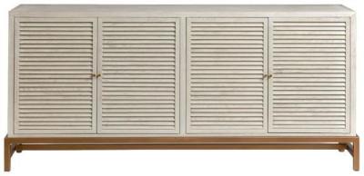 Product photograph of Greyish White 4 Door Shutter Sideboard from Choice Furniture Superstore
