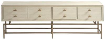Product photograph of Greyish White 8 Drawer Tv Sideboard from Choice Furniture Superstore