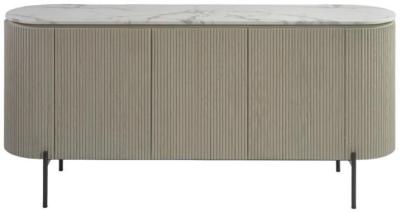 Greyish White Stone Top Sideboard