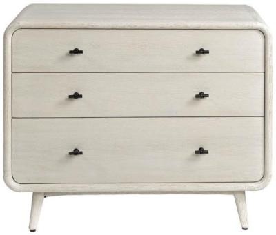 Product photograph of Greyish White Rounded Edges 3 Drawer Chest from Choice Furniture Superstore