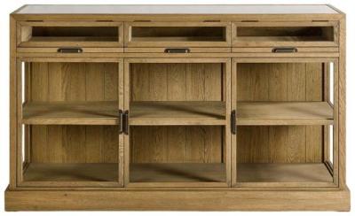 Natural Brushed 3 Door Pull Out Tays Sideboard