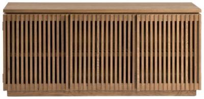 Natural Oak 3 Slatted Door Sideboard