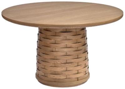 Natural Oak Central Leg Round Dining Table