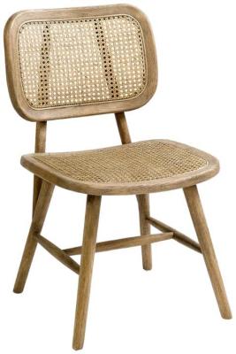 Natural Oak Grid Dining Chair Sold In Pairs
