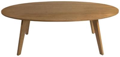 Natural Oak Oval Dining Table