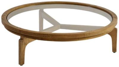 Natural Oak Round Coffee Table 100cm