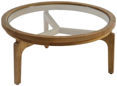 Natural Oak Round Coffee Table 80cm