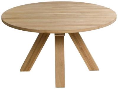 Natural Oak Round Dining Table 4 Seater