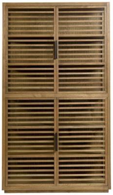 Product photograph of Natural Oak Wood 4 Door Cabinet from Choice Furniture Superstore