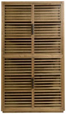 Product photograph of Crisal Decoracion Natural Oak Wood 4 Door Cabinet from Choice Furniture Superstore