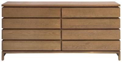 Product photograph of Natural Oak Wood 8 Drawer Chest from Choice Furniture Superstore