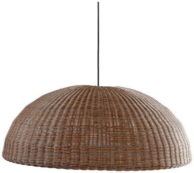 Product photograph of Crisal Decoracion Natural Synthetic Rattan Round Lampshade from Choice Furniture Superstore