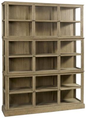Product photograph of Natural Wood 9 Door Display Cabinet from Choice Furniture Superstore