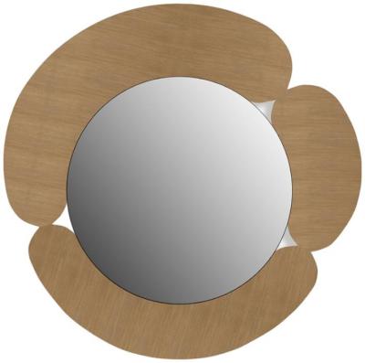 Product photograph of Natural Wood Asymmetrical Wall Mirror from Choice Furniture Superstore