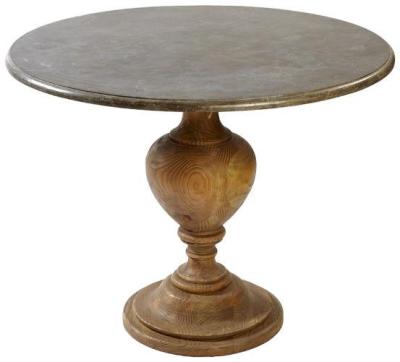 Oak Marble Round Dining Table