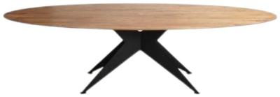 Oak Oval Dining Table 6 Seater