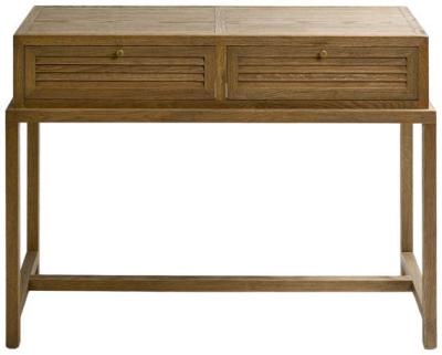 Oak Wood 2 Drawer Console Table