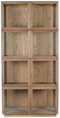 Product photograph of Crisal Decoracion Oak Wood 8 Door Showcase from Choice Furniture Superstore