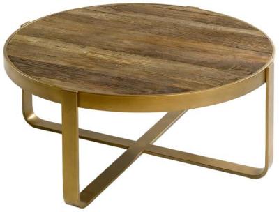 Oak Wood Round Side Table 90cm
