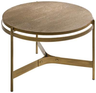 Oak Wood Round Side Table