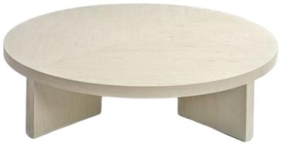 Round 4 Legs Coffee Table Comes In Greyish White And Natural Options
