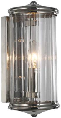 Product photograph of Silver Metal Glass Tube Wall Light from Choice Furniture Superstore