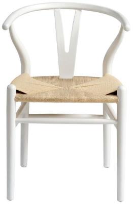 Product photograph of White Rope Seat Dining Chair Sold In Pairs from Choice Furniture Superstore