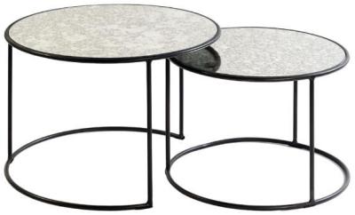 White Set Of 2 Charlot Coffee Tables