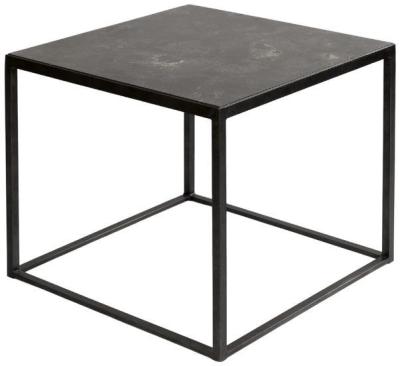 Product photograph of Crisal Decoracion Grey Stone Square Side Table from Choice Furniture Superstore