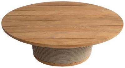 Product photograph of Crisal Decoracion Natural Round Rope Coffee Table from Choice Furniture Superstore