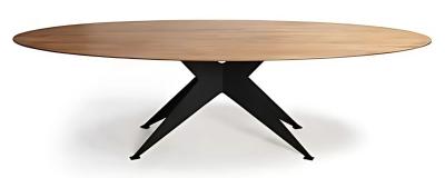 Product photograph of Crisal Decoracion Oak Oval Dining Table - 6 Seater from Choice Furniture Superstore