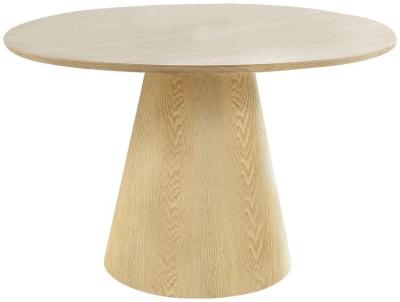 Bolton Round 4 Seater Dining Table Comes In Natural And Dark Brown Options