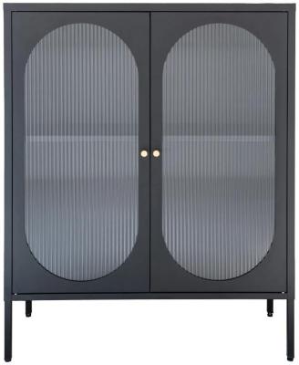 Adelaide Black Steel Display Cabinet