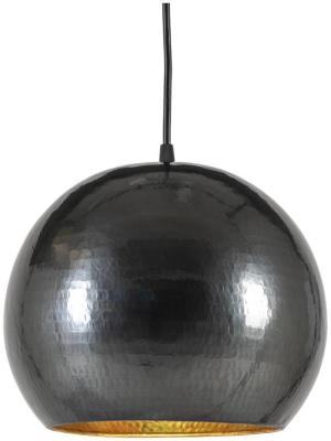 Product photograph of Atka Dark Grey Oxidized Brass Ball Lamp from Choice Furniture Superstore