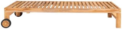 Product photograph of Grantow Natural Teak Sunlounger from Choice Furniture Superstore