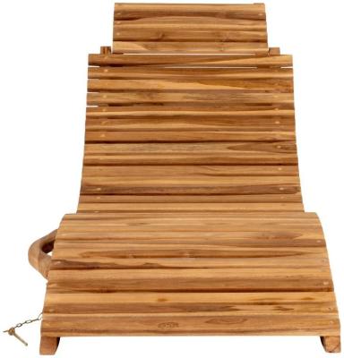 Product photograph of Kirwin Natural Teak Sunlounger from Choice Furniture Superstore