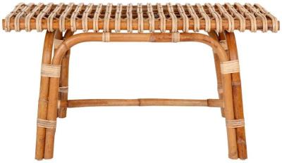 Product photograph of Aveiro Natural Rattan Bench from Choice Furniture Superstore