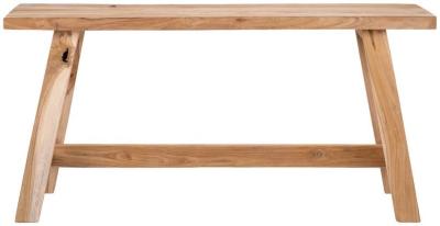 Product photograph of Barcelona Natural Teak Bench - 90cm X 25cm X 45cm from Choice Furniture Superstore