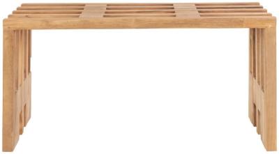 Product photograph of Lantana Natural Teak Bench - 90cm X 30cm X 49cm from Choice Furniture Superstore