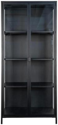 Brisbane Black Steel 2 Door Display Cabinet