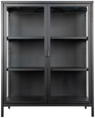 Brisbane Black Steel Display Cabinet