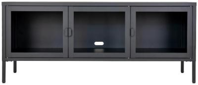 Product photograph of Nondalton Black Metal Tv Bench from Choice Furniture Superstore